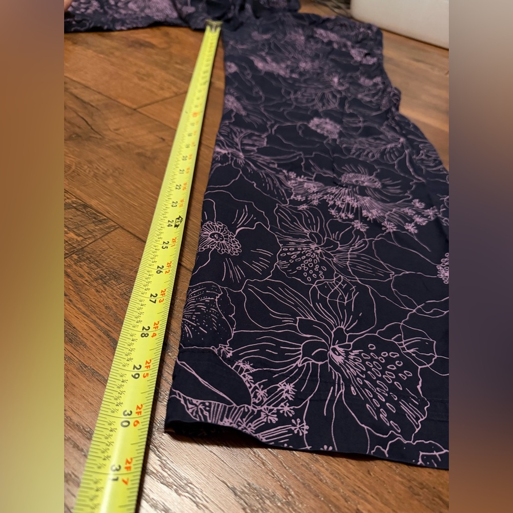 Victoria's Secret Cotton Pajama Bottoms Women's XL Navy & Lavendar Floral - Picture 5 of 5